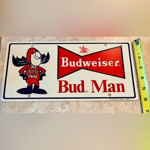 Budweiser Bud Man Vintage 72 Sign